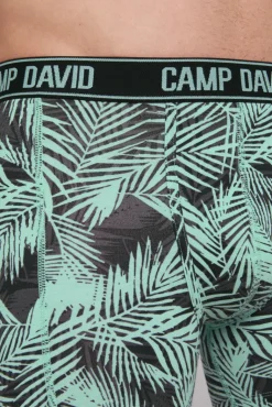 Hot CAMP DAVID & SOCCX Boxershorts mit All Over Print, 2er-Pack aqua / neon lime