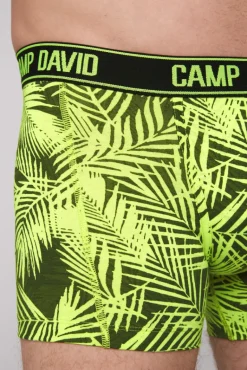 Hot CAMP DAVID & SOCCX Boxershorts mit All Over Print, 2er-Pack aqua / neon lime