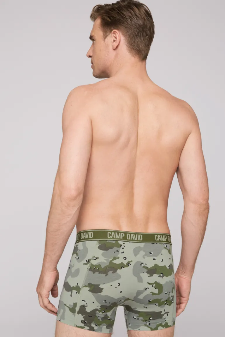 Store CAMP DAVID & SOCCX Boxershorts mit All Over Print, 2er-Pack desert / light khaki