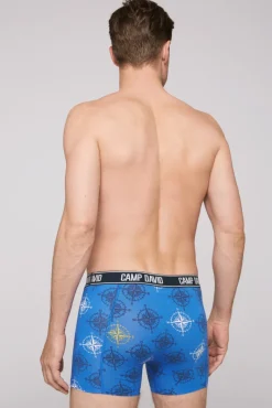 Shop CAMP DAVID & SOCCX Boxershorts mit All Over Print, 2er-Pack electric blue / red