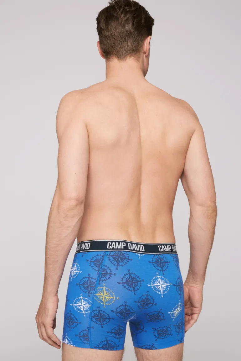 Shop CAMP DAVID & SOCCX Boxershorts mit All Over Print, 2er-Pack electric blue / red