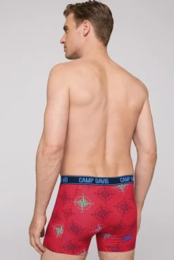 Shop CAMP DAVID & SOCCX Boxershorts mit All Over Print, 2er-Pack electric blue / red