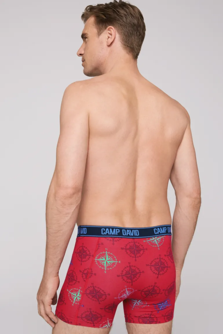 Shop CAMP DAVID & SOCCX Boxershorts mit All Over Print, 2er-Pack electric blue / red
