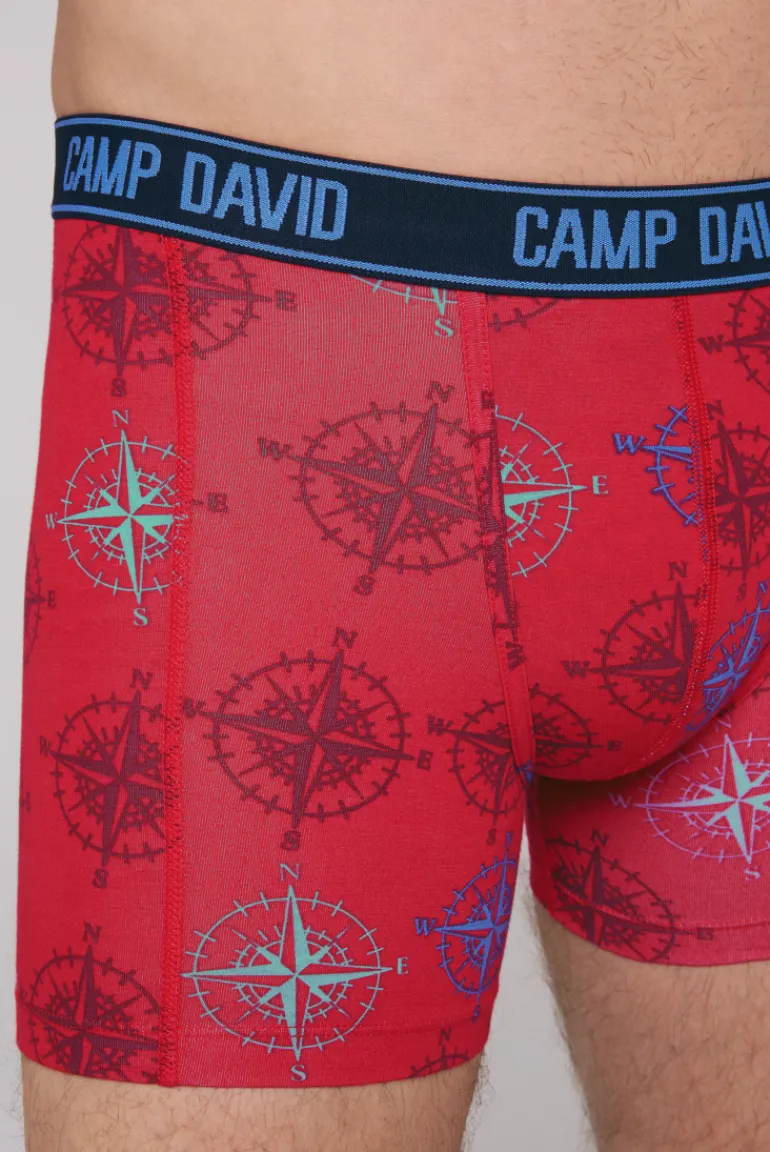 Shop CAMP DAVID & SOCCX Boxershorts mit All Over Print, 2er-Pack electric blue / red