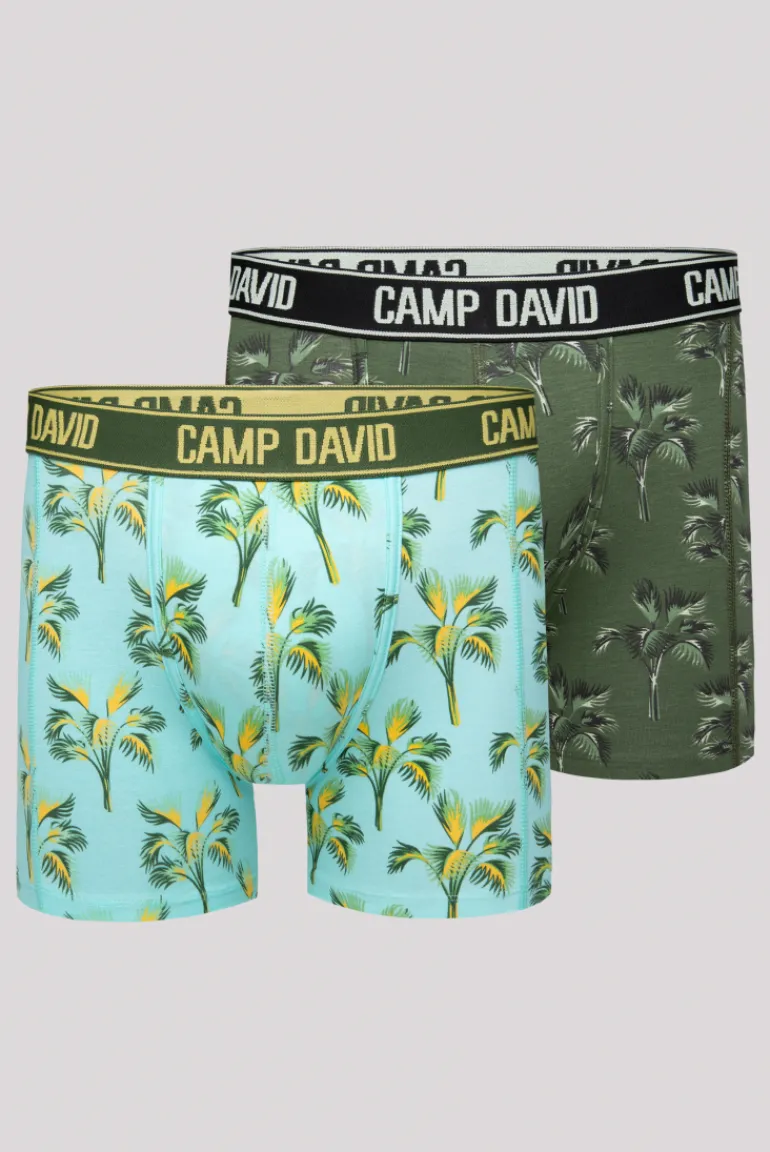 Discount CAMP DAVID & SOCCX Boxershorts mit All Over Print, 2er-Pack khaki / aqua