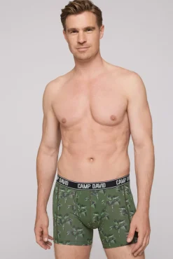 Discount CAMP DAVID & SOCCX Boxershorts mit All Over Print, 2er-Pack khaki / aqua