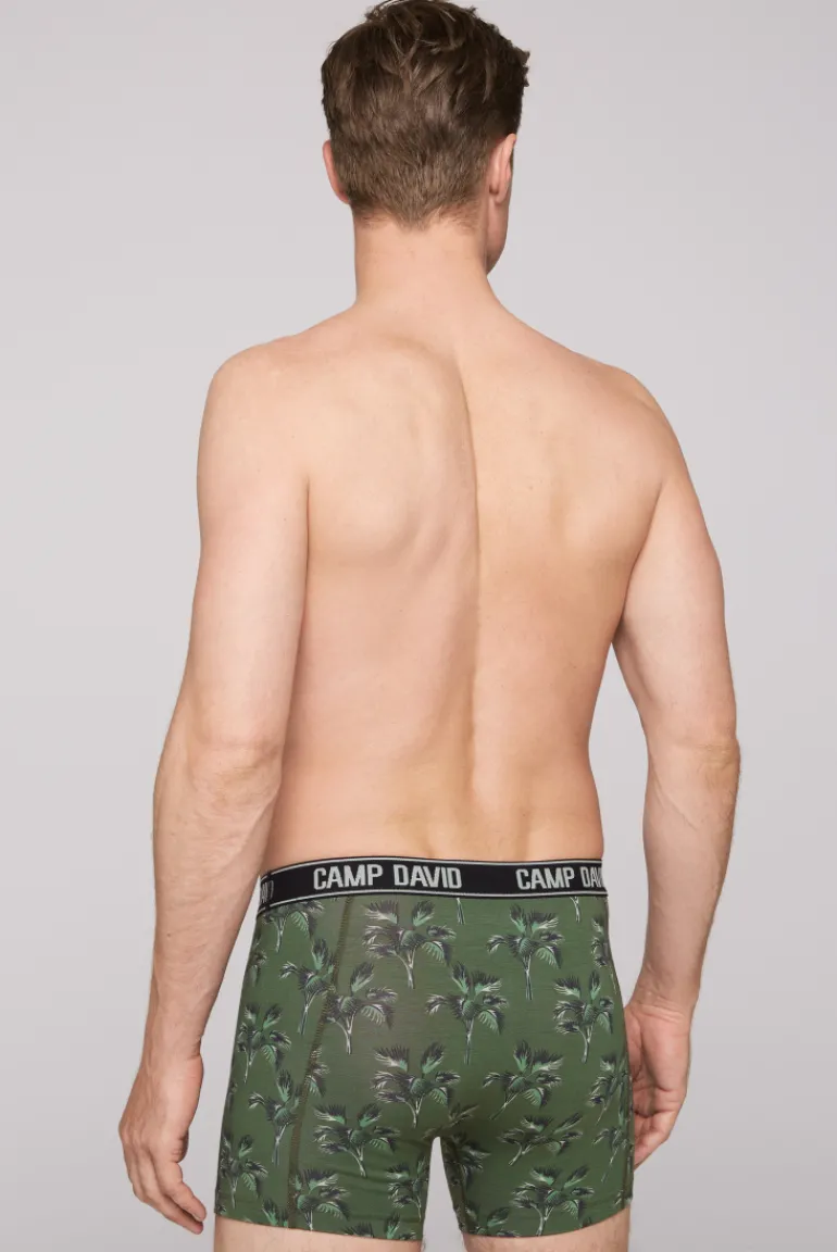 Discount CAMP DAVID & SOCCX Boxershorts mit All Over Print, 2er-Pack khaki / aqua