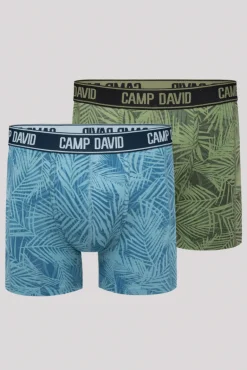 Outlet CAMP DAVID & SOCCX Boxershorts mit All Over Print, 2er-Pack khaki / sky blue khakikyblue
