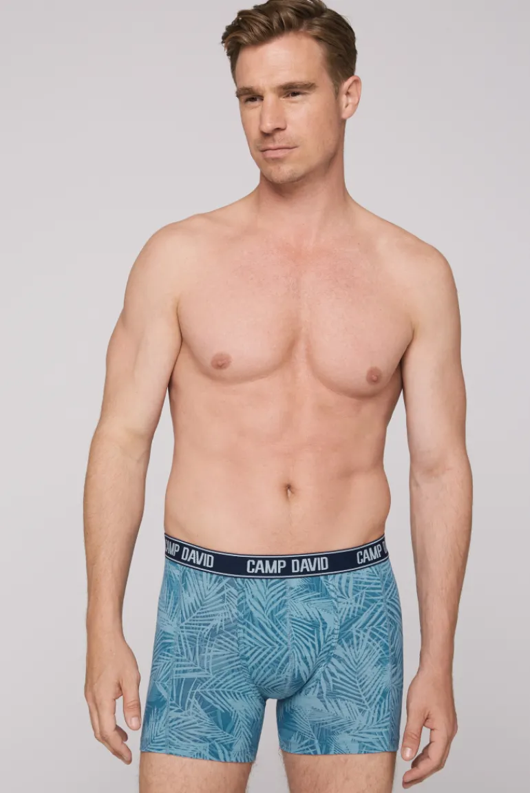 Outlet CAMP DAVID & SOCCX Boxershorts mit All Over Print, 2er-Pack khaki / sky blue khakikyblue