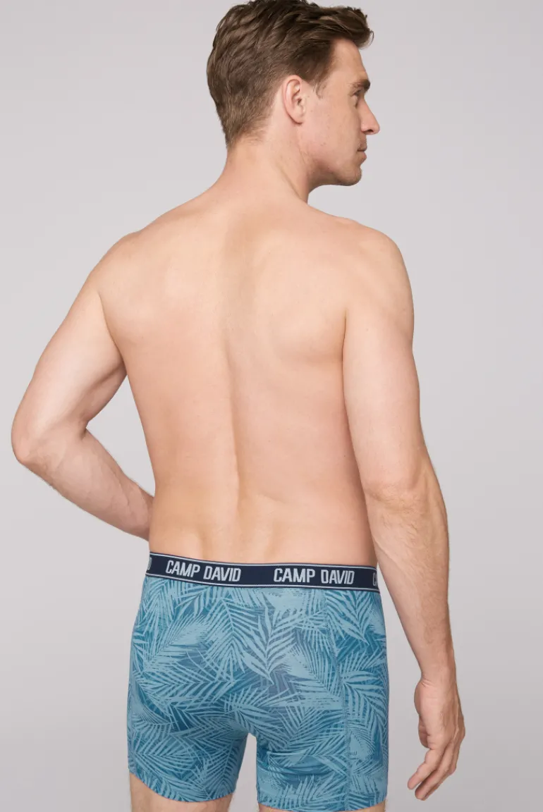 Outlet CAMP DAVID & SOCCX Boxershorts mit All Over Print, 2er-Pack khaki / sky blue khakikyblue