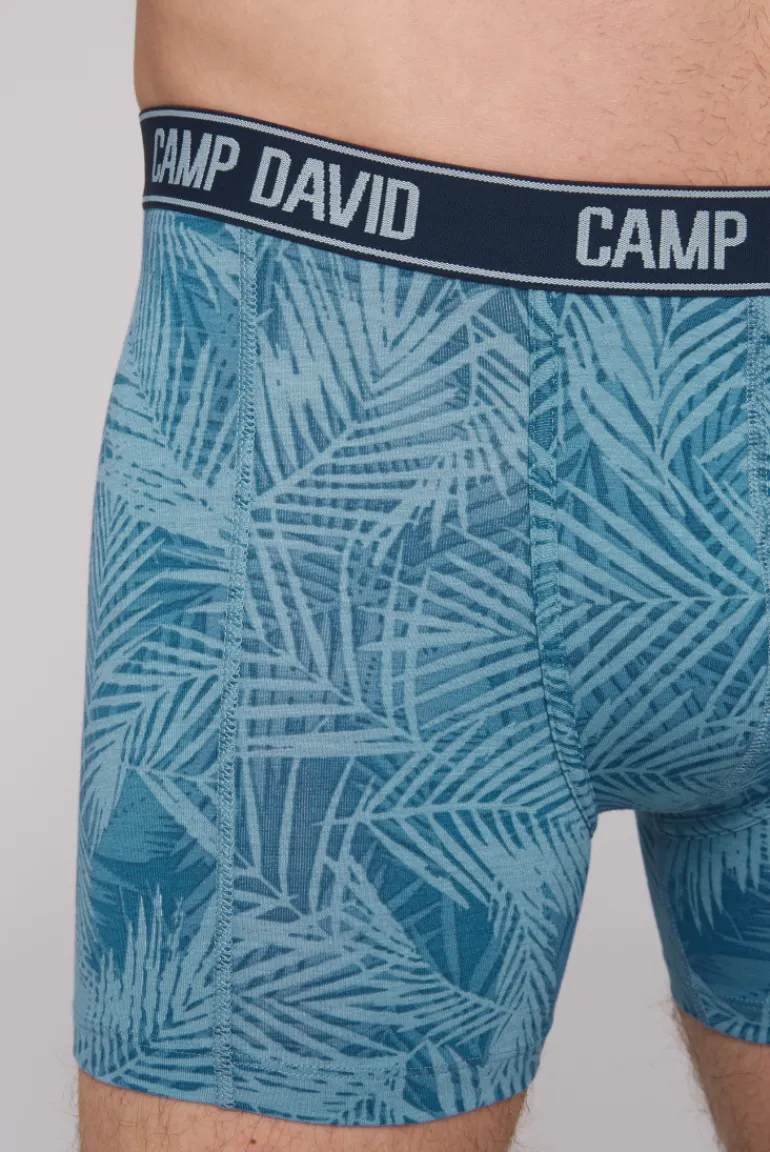 Outlet CAMP DAVID & SOCCX Boxershorts mit All Over Print, 2er-Pack khaki / sky blue khakikyblue