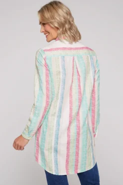 Store CAMP DAVID & SOCCX Bunt gestreifte Leinenbluse multi color multicolor