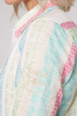Store CAMP DAVID & SOCCX Bunt gestreifte Leinenbluse multi color multicolor