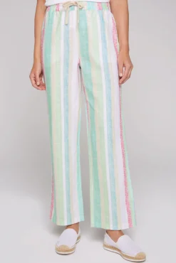Cheap CAMP DAVID & SOCCX Bunt gestreifte Leinenhose multi color multicolor