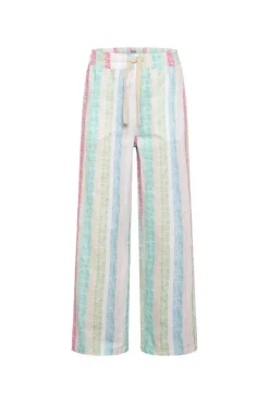 Cheap CAMP DAVID & SOCCX Bunt gestreifte Leinenhose multi color multicolor