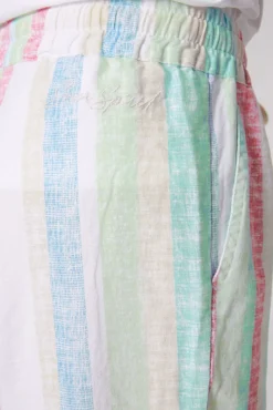 Cheap CAMP DAVID & SOCCX Bunt gestreifte Leinenhose multi color multicolor