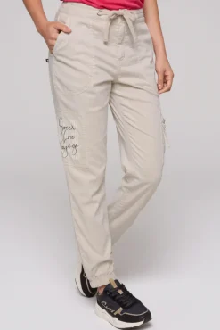 Cheap CAMP DAVID & SOCCX Cargohose mit Print Artwork stone beige stonebeige