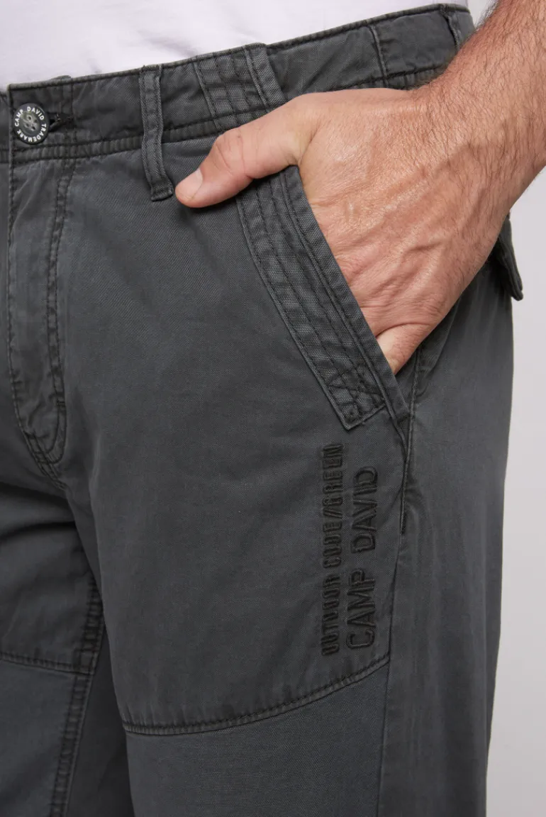 Best Sale CAMP DAVID & SOCCX Cargohose mit tonigen Canvas-Details granite