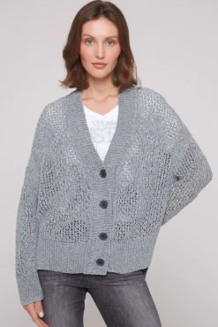 Best CAMP DAVID & SOCCX Chenille-Cardigan mit Strickmuster cold grey coldgrey