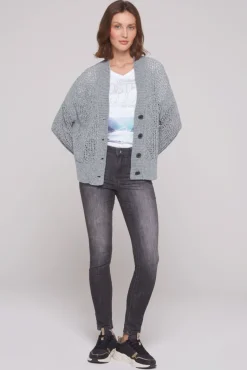 Best CAMP DAVID & SOCCX Chenille-Cardigan mit Strickmuster cold grey coldgrey