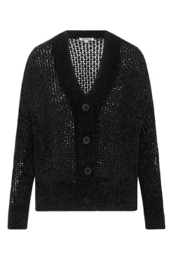 Cheap CAMP DAVID & SOCCX Chenille-Cardigan mit Strickmuster black