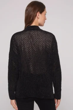Cheap CAMP DAVID & SOCCX Chenille-Cardigan mit Strickmuster black