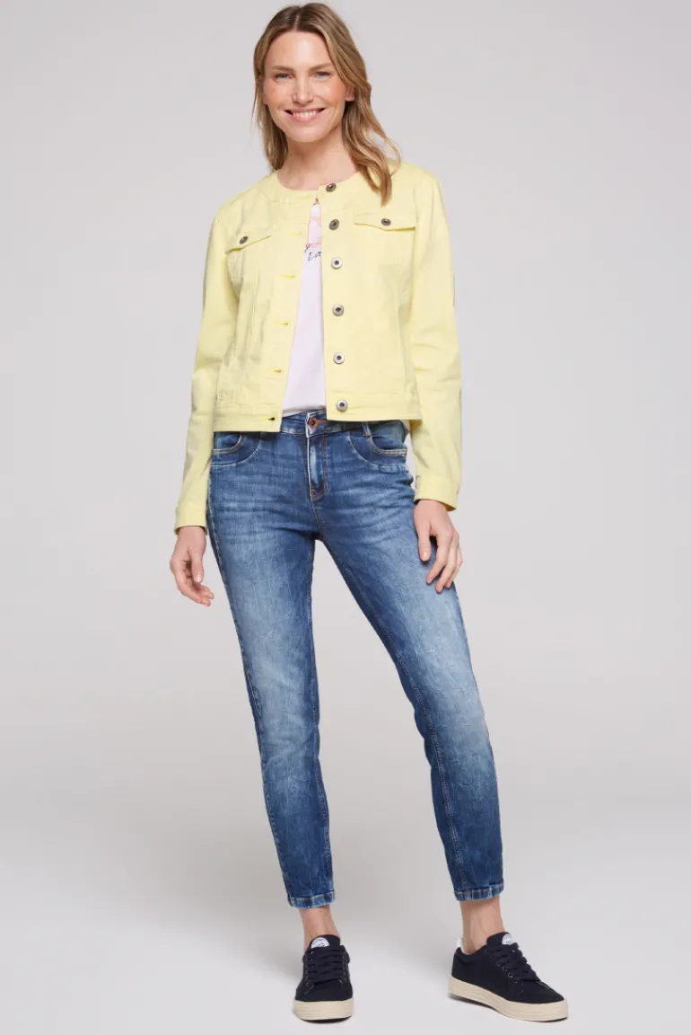 Best CAMP DAVID & SOCCX Coloured Jeansjacke JE:SSY faded yellow fadedyellow