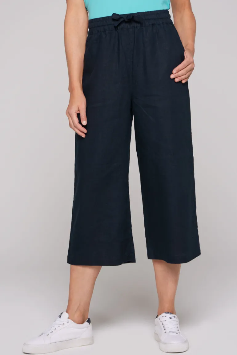 Online CAMP DAVID & SOCCX Culotte aus Leinen mit Elastikbund blue navy bluenavy