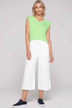 Store CAMP DAVID & SOCCX Culotte aus Leinen mit Elastikbund opticwhite