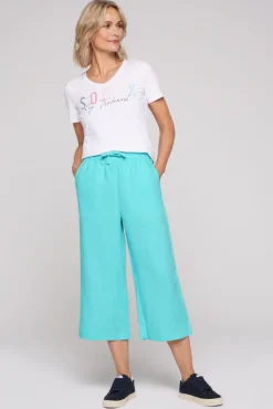 Online CAMP DAVID & SOCCX Culotte aus Leinen mit Elastikbund lagoon blue lagoonblue