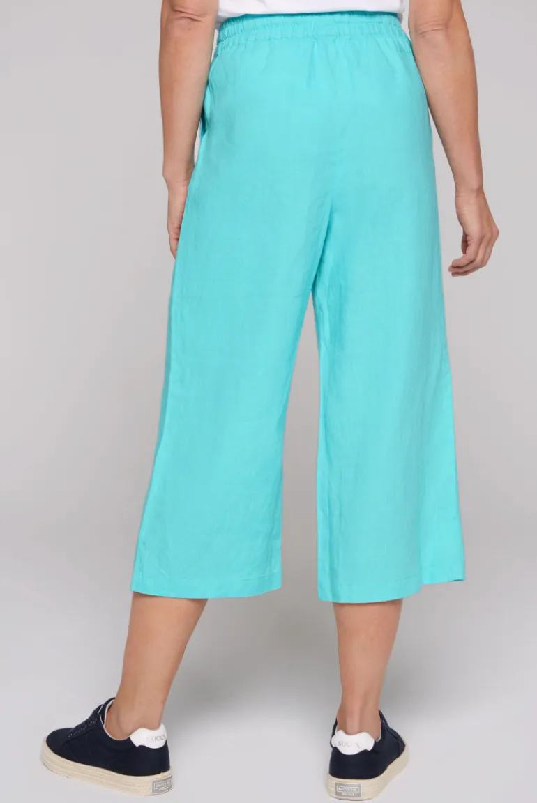 Online CAMP DAVID & SOCCX Culotte aus Leinen mit Elastikbund lagoon blue lagoonblue