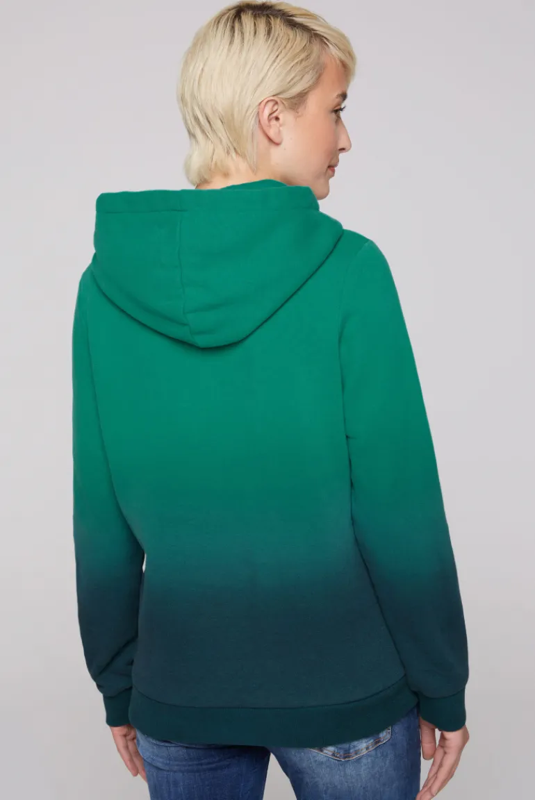 Cheap CAMP DAVID & SOCCX Dip Dye Hoodie mit Logo Print bottle green bottlegreen
