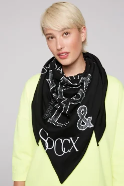 Best CAMP DAVID & SOCCX Dreieckstuch im Materialmix mit Artwork black