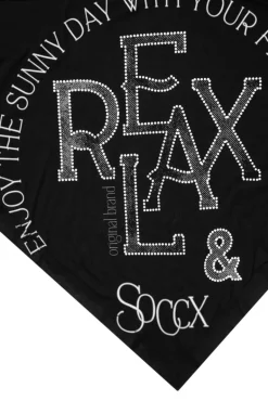 Best CAMP DAVID & SOCCX Dreieckstuch im Materialmix mit Artwork black