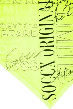 Best Sale CAMP DAVID & SOCCX Dreieckstuch im Materialmix mit Artwork yellow lime yellowlime