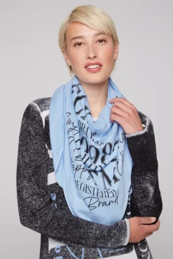 Cheap CAMP DAVID & SOCCX Dreieckstuch im Materialmix mit Artwork cool blue coolblue
