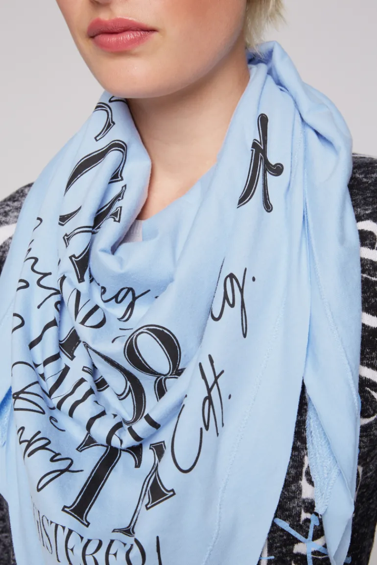 Cheap CAMP DAVID & SOCCX Dreieckstuch im Materialmix mit Artwork cool blue coolblue