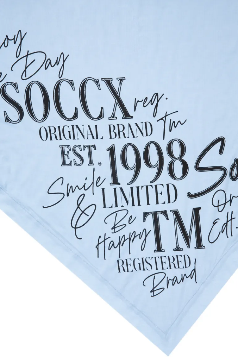 Cheap CAMP DAVID & SOCCX Dreieckstuch im Materialmix mit Artwork cool blue coolblue