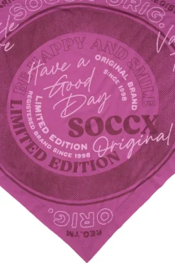 Hot CAMP DAVID & SOCCX Dreieckstuch im Materialmix mit Artwork iced berry icedberry