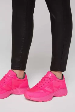 Cheap CAMP DAVID & SOCCX Fashion Sneaker im tonigen Materialmix neon pink neonpink