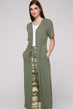 Cheap CAMP DAVID & SOCCX Feinstrick-Cardigan mit Rücken-Print desert olive desertolive