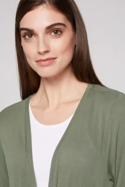 Cheap CAMP DAVID & SOCCX Feinstrick-Cardigan mit Rücken-Print desert olive desertolive