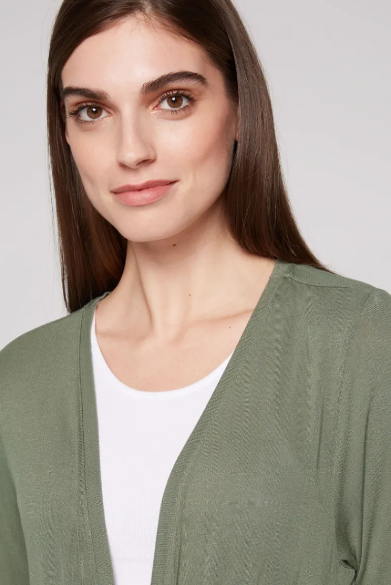 Cheap CAMP DAVID & SOCCX Feinstrick-Cardigan mit Rücken-Print desert olive desertolive