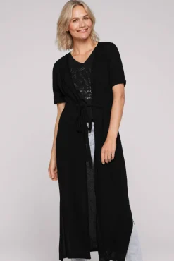 Cheap CAMP DAVID & SOCCX Feinstrick-Cardigan mit Rücken-Print black