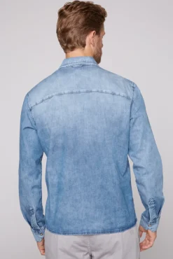 Online CAMP DAVID & SOCCX Hemd aus Denim Regular Fit light blue bleached lightbluebleached