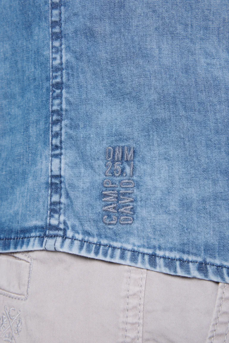 Online CAMP DAVID & SOCCX Hemd aus Denim Regular Fit light blue bleached lightbluebleached