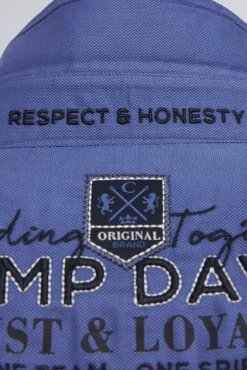 Best CAMP DAVID & SOCCX Hemd mit Dobby-Struktur und Artworks denim blue | L denimblue