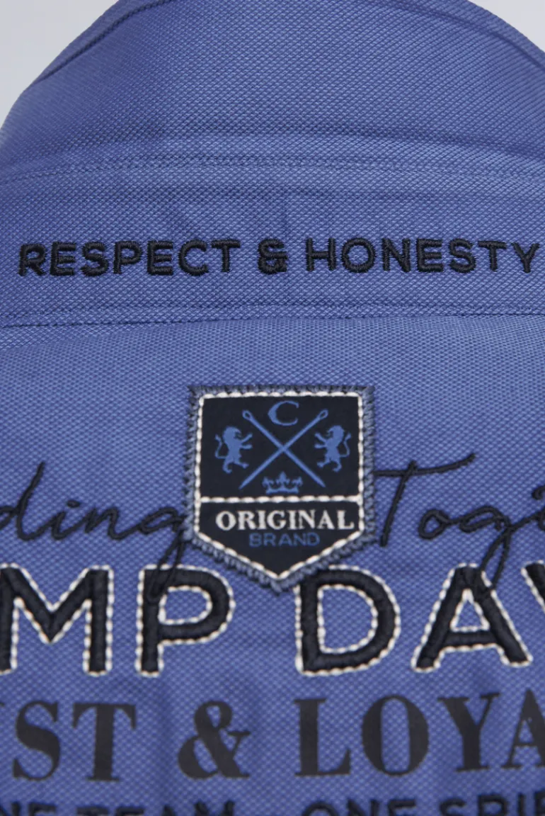 Best CAMP DAVID & SOCCX Hemd mit Dobby-Struktur und Artworks denim blue | L denimblue