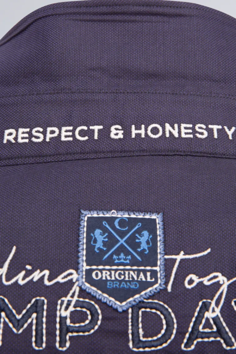 Outlet CAMP DAVID & SOCCX Hemd mit Dobby-Struktur und Artworks blue navy bluenavy