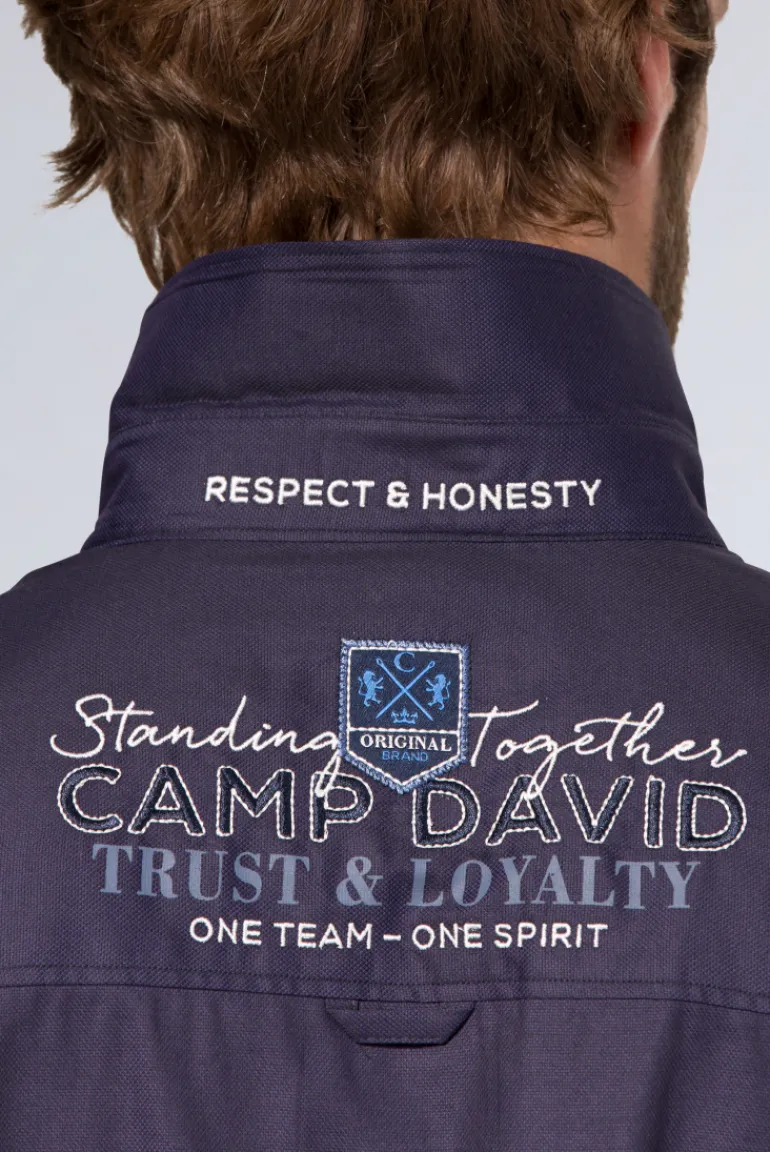 Outlet CAMP DAVID & SOCCX Hemd mit Dobby-Struktur und Artworks blue navy bluenavy